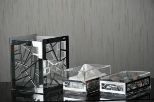 silver set(basket+tissue box+tea box)