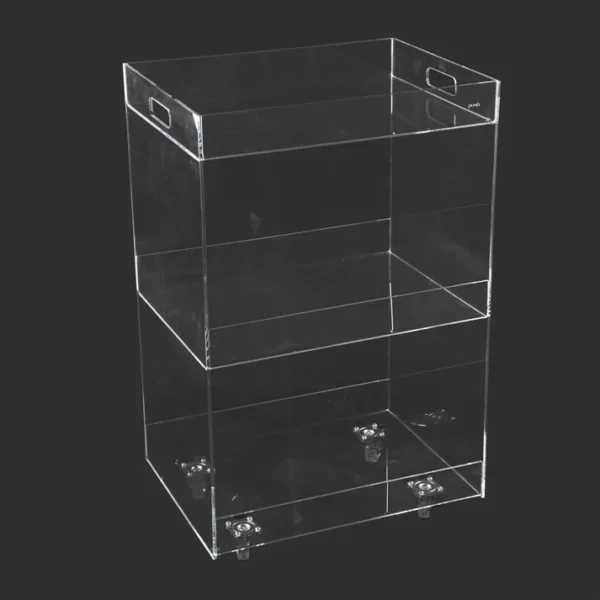 Transparent tea trolley