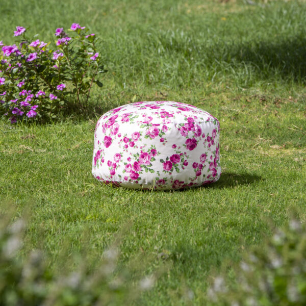 Fleur pouf-pale pink