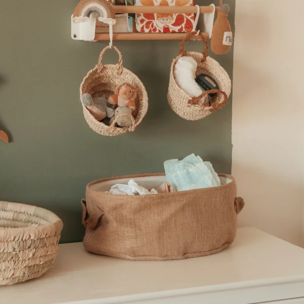 Basket with rope handles