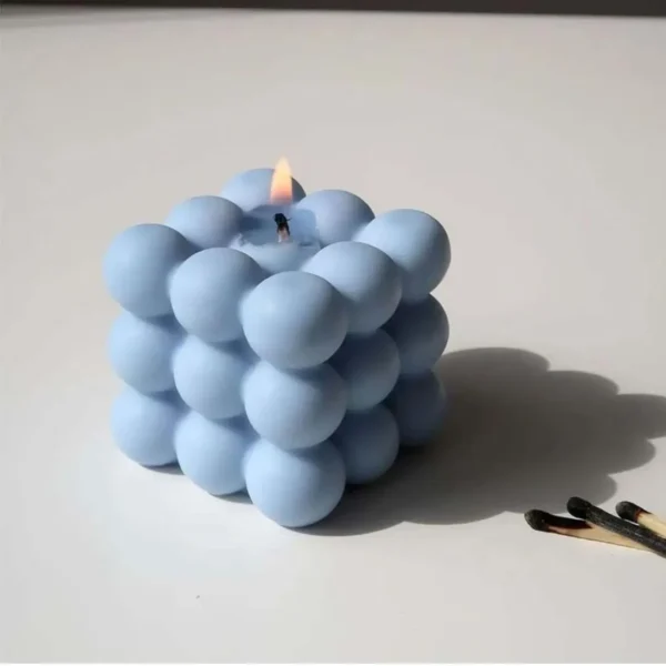 blue bubble candle