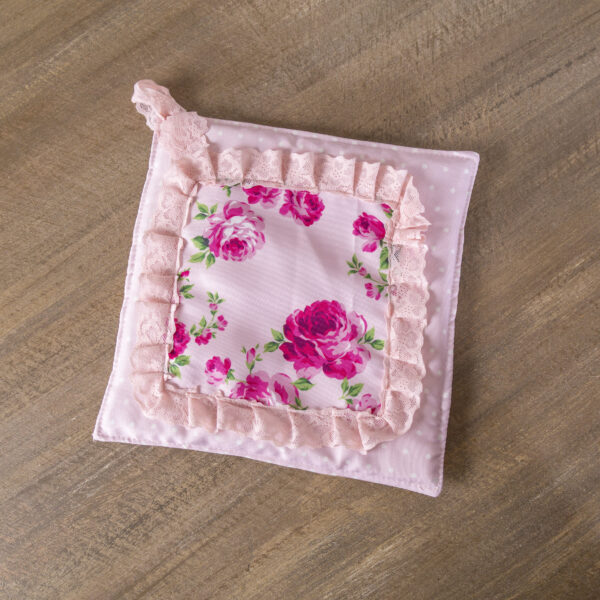 Fleur pot holder-pale pink