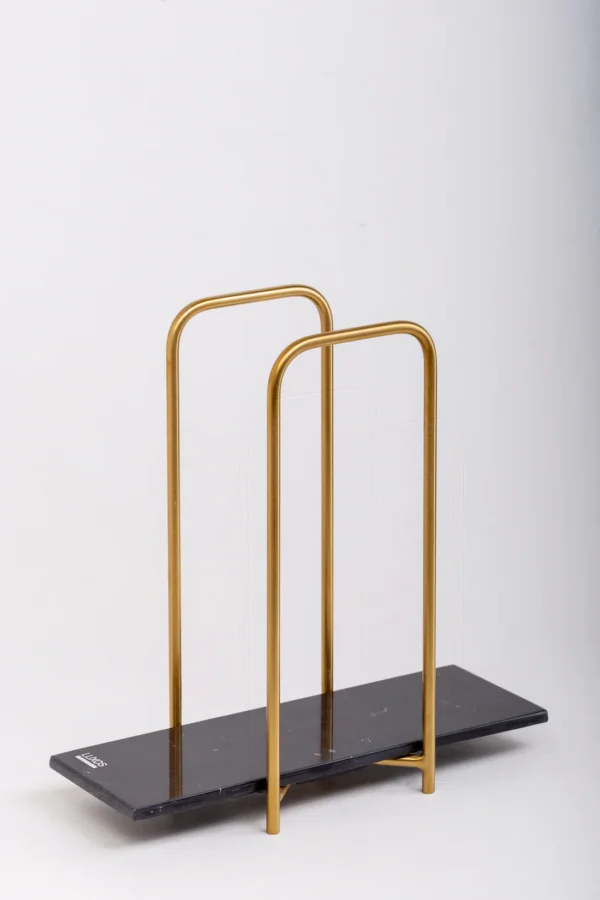 Elegant Towels Holder - Large 30x10 CM Height 30 CM / Black /Gold Matte