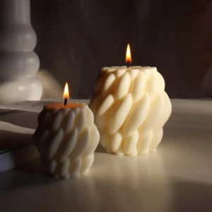 Twisted wave candle set