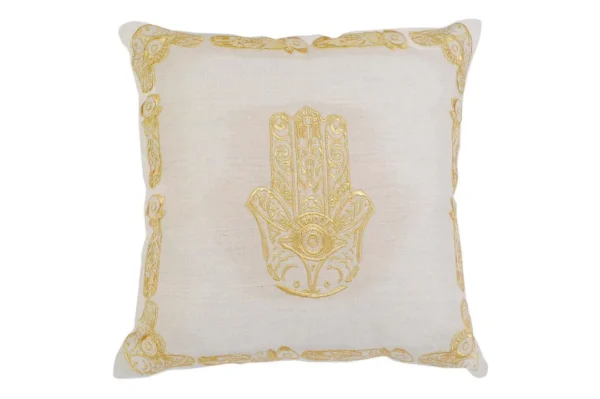 "Elevate your décor with our Machine embroidered KAF cushion"