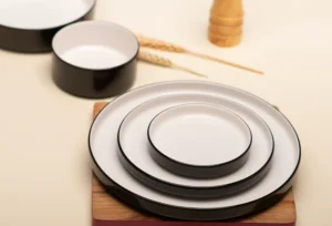 Neoblack 30 Plate Modern Porcelain Dinner Set