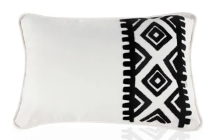 "Discover the Art of Klim: Geometrical Pattern Cushion"