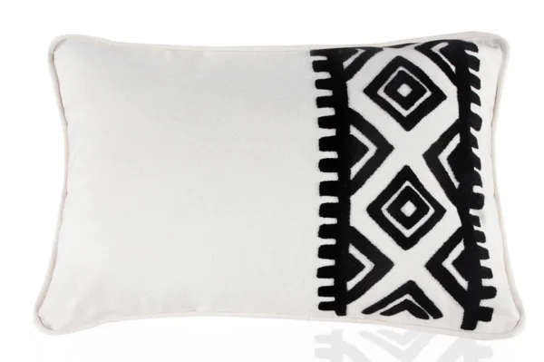 "Discover the Art of Klim: Geometrical Pattern Cushion"