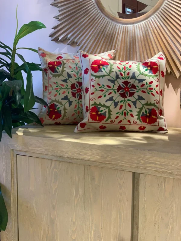 "Bring the Outdoors In: Floral Cushion for Your Home"