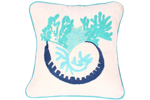 Hand-Knitted Beach House Under the Sea Cushion