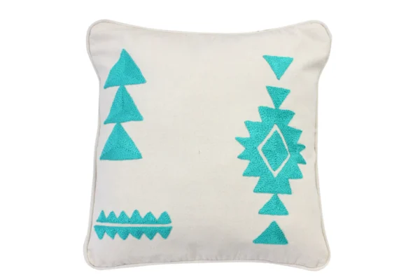 "Discover the Art of Klim: Geometrical Pattern Square Cushion"