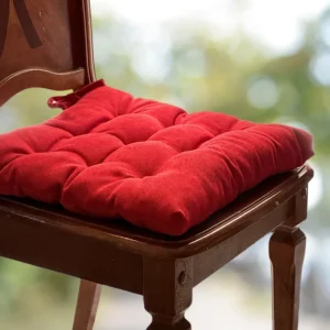 Velvet Premium Red Seat Cushion